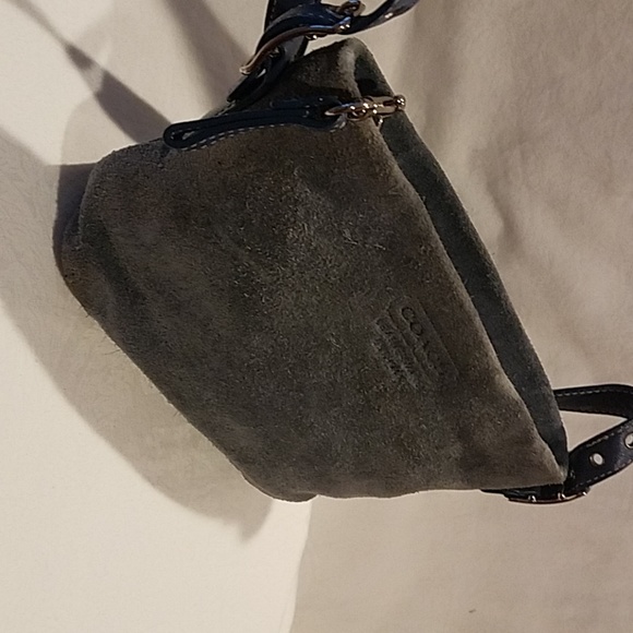 Coach Grey/Blue Suede Small Bag - Picture 2 of 6